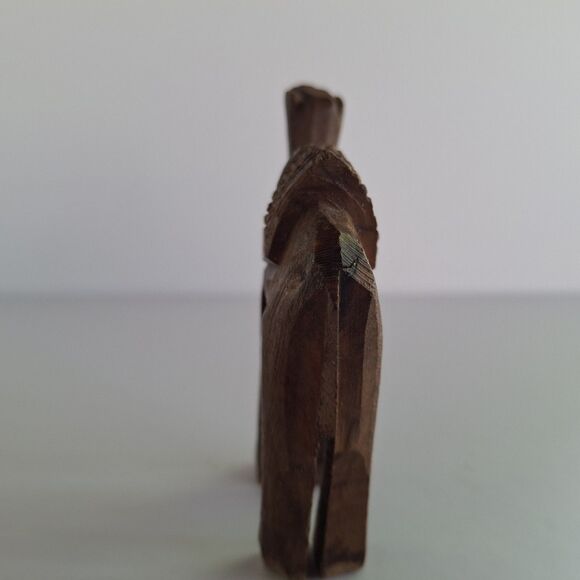 Camel Hand Carved Olive Wood Figure With Chain Figurine Home Decor Nativity - Picture 4 of 7